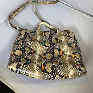 Madewell Zip-Top Transport Crossbody Snake Leather